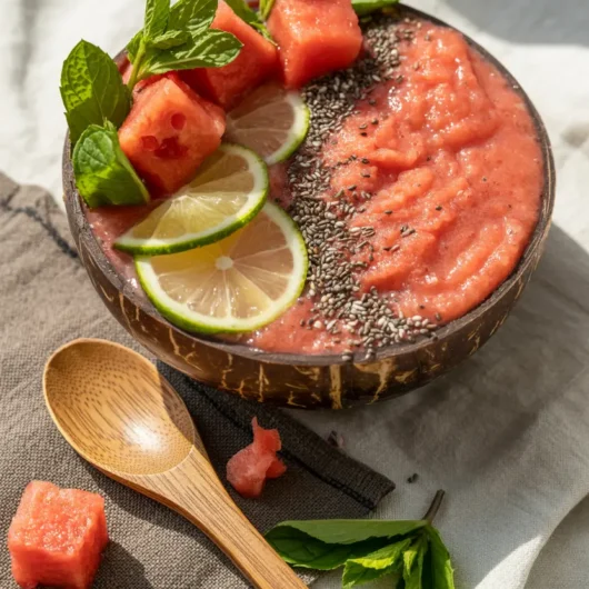 Stay Cool with This Watermelon Mint Smoothie Bowl 🍉🌿