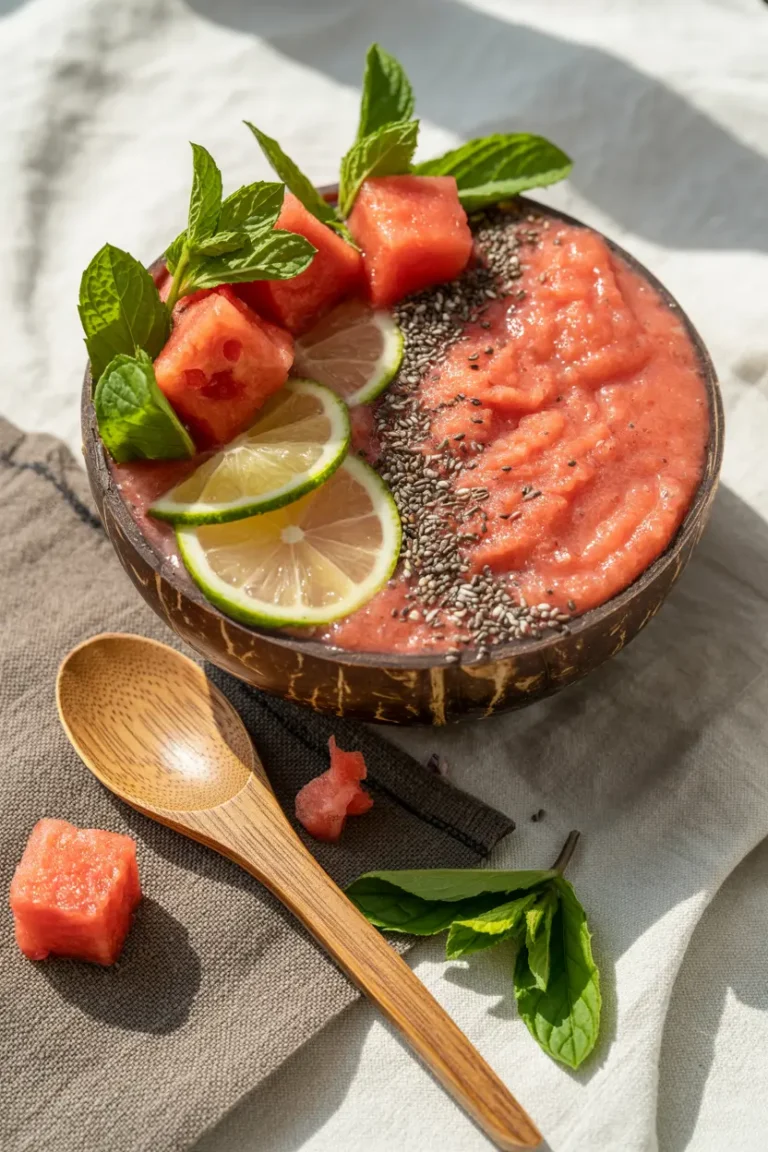 watermelon mint smoothie bowl