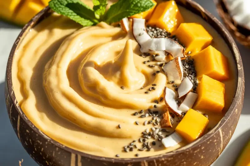 Mango Coconut Chia Smoothie Bowl 🥭🥥